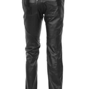Women's Harley-Davidson Boot Cut Leather Pants Size 10, NEW